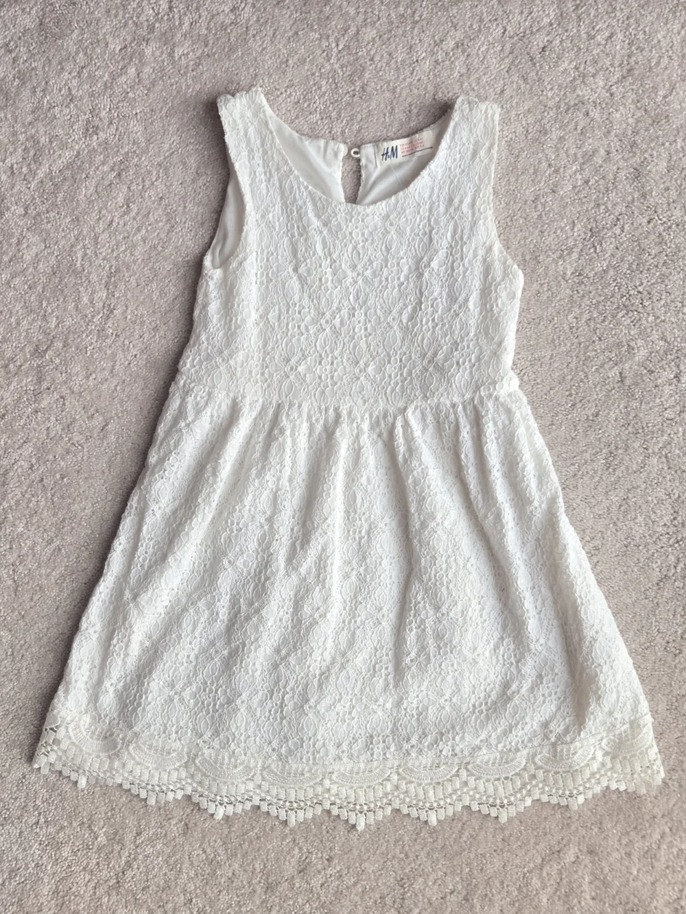 H&M Girls' White Lace Dress 4-6 Yrs